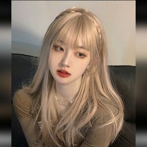 Blonde Long Straight Synthetic Wig